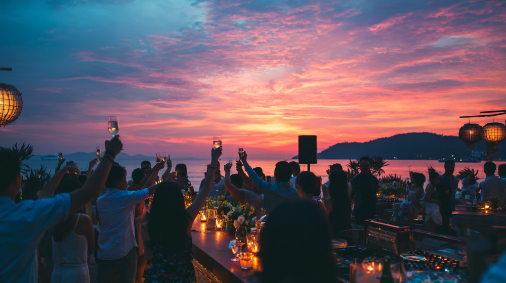 Niky's Speakeasy & Nightclub Bangtao Voted Best Nightclub in Bangtao, Phuket Davidv. 56221 Lively Crowd At A Phuket Rooftop Bar During Hap 6434e4a8 303a 481